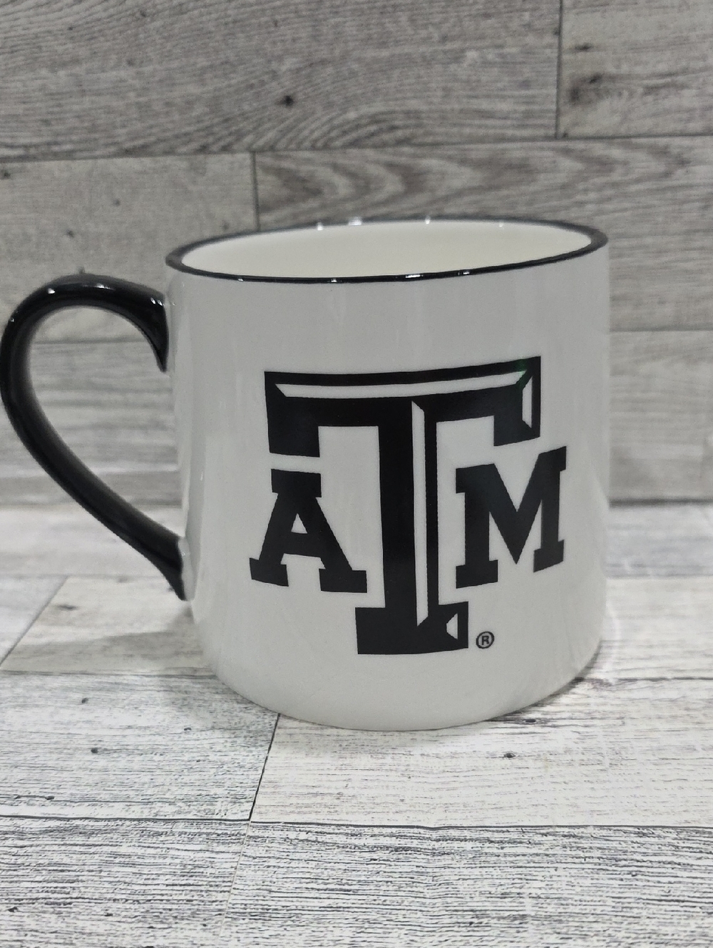 Texas A&M Black & White Ceramic Coffee Mug